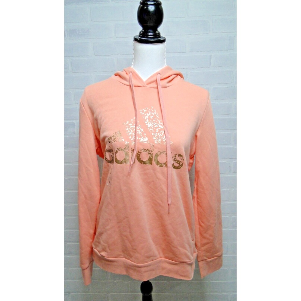 Adidas Womens‎ Pink Logo Hoodie Plus Size L NWT,
